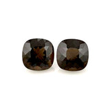 smoky quartz brown cushion cut 11mm loose gemstone