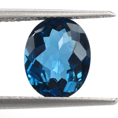 London blue topaz 10x8mm natural oval gemstone