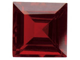 Red garnet square shape 6mm for jewellery making