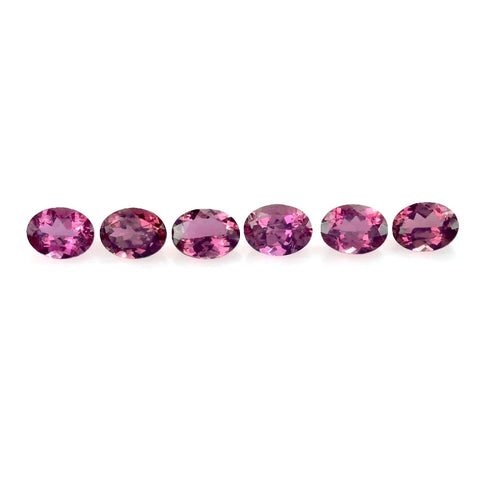 Pink tourmaline oval cut 6x4mm eye-clean natural loose gemstone