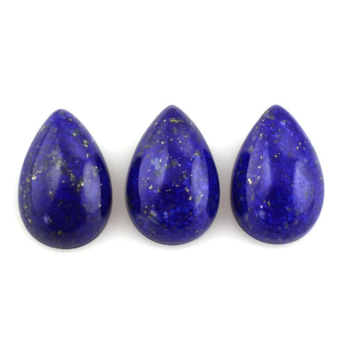 Lapis lazuli blue pear cut cabochon 8x5mm loose gemstone
