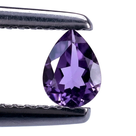 Natural amethyst pear cut 8x6mm deep purple loose gemstone 