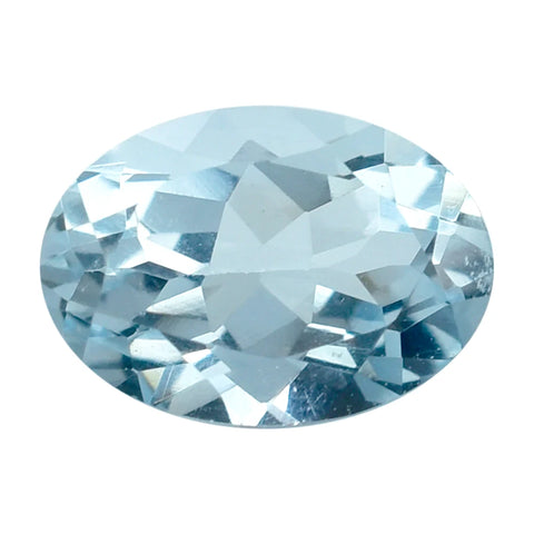 Natural 8x6mm aquamarine oval gemstone