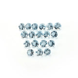 Natural 2.5mm aquamarine round cut loose gemstone