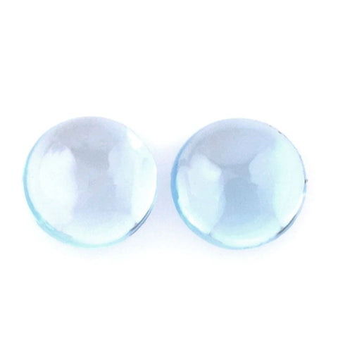 Aquamarine round cabochon 5mm loose gemstone