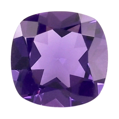 Amethyst cushion cut 8 mm loose gemstone for jewellery making