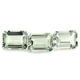 Eye-clean green amethyst prasiolite octagon gemstone 12x10mm