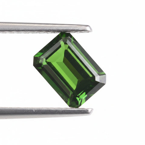 Green Tourmaline Emerald Octagon Cut 6x4mm