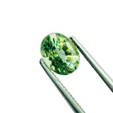 Natural and eye-clean mint green tourmaline oval cut 7x5mm loose gemstone