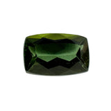 Natural green tourmaline cushion cut gemstone 8.5x5.5mm from Brazil