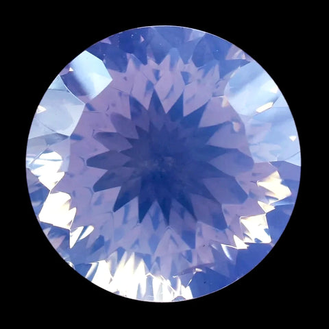 Lavender quartz round concave cut 10mm loose gemstone