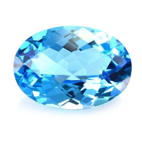 Oval Swiss Blue Topaz 10x8mm loose stone