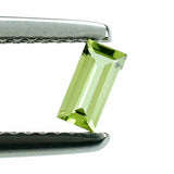 Natural peridot baguette cut gemstone 6x3mm from Brazil