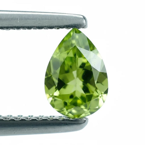 Peridot green olive pear cut 7x5mm loose gemstone 
