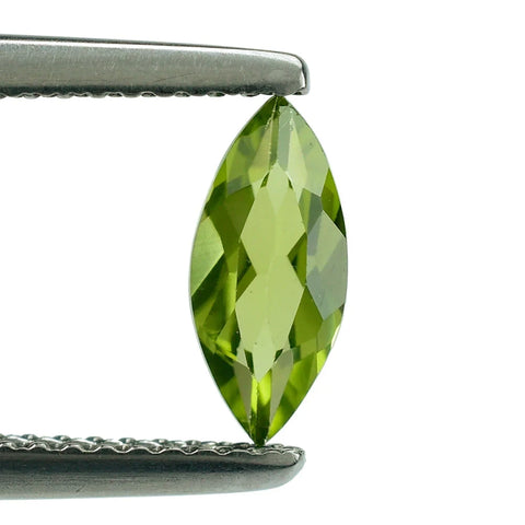 Natural Peridot marquise cut loose stone 10x5mm, eye-clean clarity