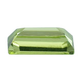 Green peridot august birthstone baguette cut