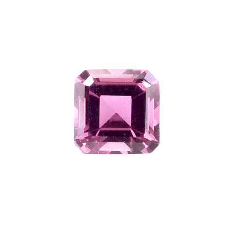 Natural 5mm Pink Tourmaline Asscher-Octagon Cut gemstone ethically sourced from Brazil