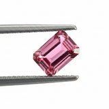 Pink tourmaline untreated 6x4mm octagon loose gemstone
