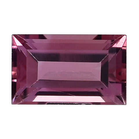 Natural 5x2.5mm Pink Tourmaline in baguette cut, loose gemstone for jewellery design