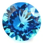 Swiss blue topaz round cut 6mm loose gemstone