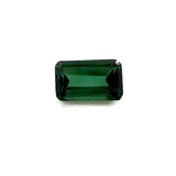 green tourmaline gemstone, 8x5mm octagon cut 