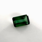 8x5mm green tourmaline gemstone in emerald octagon cut, vibrant AAA-grade color