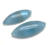 Aquamarine cabochon marquise cut - 19x8mm