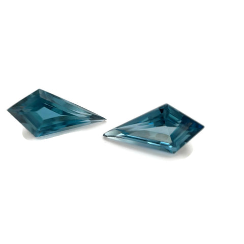 Natural London Blue Topaz 18x9mm Free-Form Kite Step Cut Gemstone