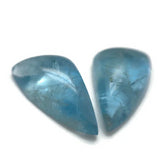 Aquamarine cabochon free-form trillion cut - 19.5x11mm