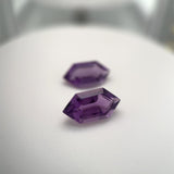 Amethyst hexagon cut - 12x6mm