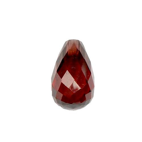 Red garnet briolette gemstone 7x5mm for jewellery making