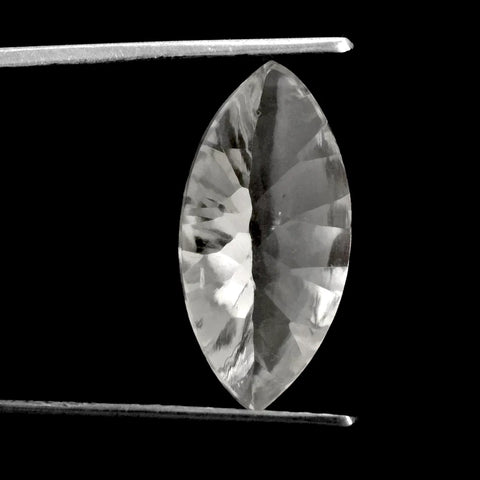 crystal quartz marquise 14x7mm concave cut loose gemstone