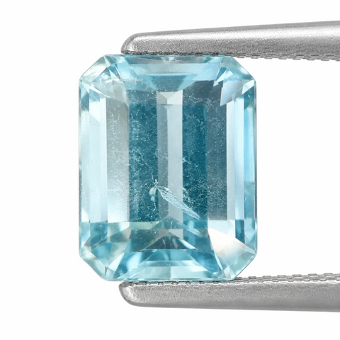 Aquamarine sky light colour 9x7mm octagon cut loose gemstone
