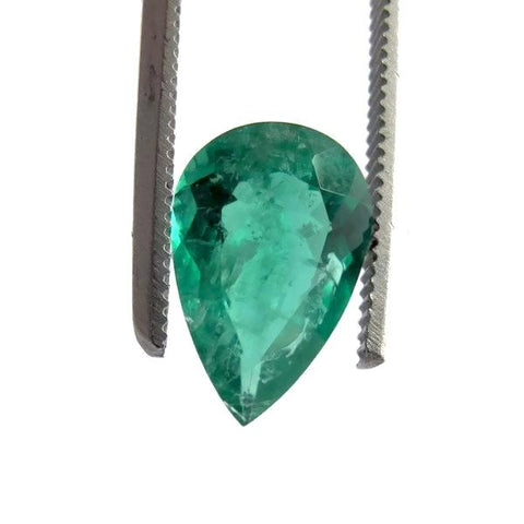 emerald genuine extra quality pear shape gemstone 10x7mm