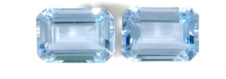 Aquamarine emerald/octagon cut - 10x8mm