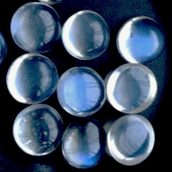 Rainbow moonstone round cut cabochon 2.5mm gemstone