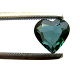 Natural tourmaline heart cut 7mm blue greenish teal jewel