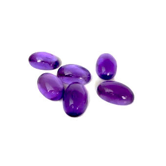 Amethyst cabochon oval cut - 6x4mm