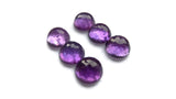Natural amethyst round flower cut cabochon 8mm loose stone