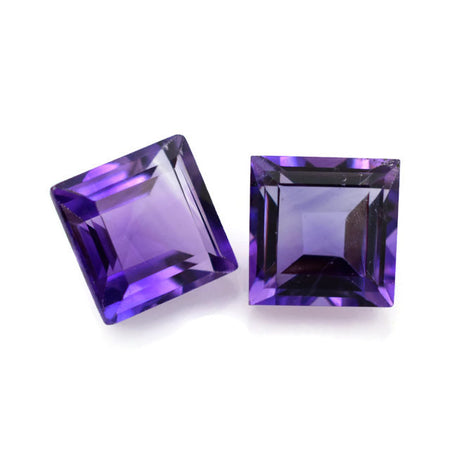 Amethyst square cut - 5 mm