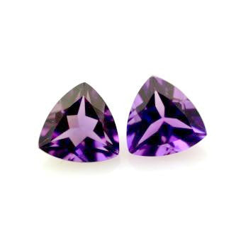 Amethyst trillion cut  - 8 mm