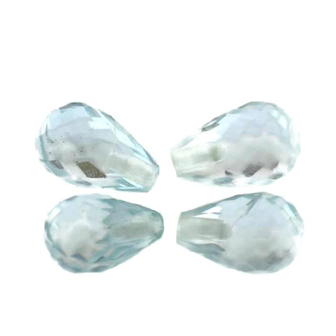 aquamarine briolette drop cut 8x5mm loose gemstones