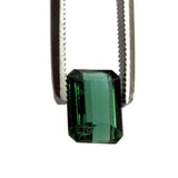 Natural green tourmaline  octagon emerald cut 7x5.5mm gemstone
