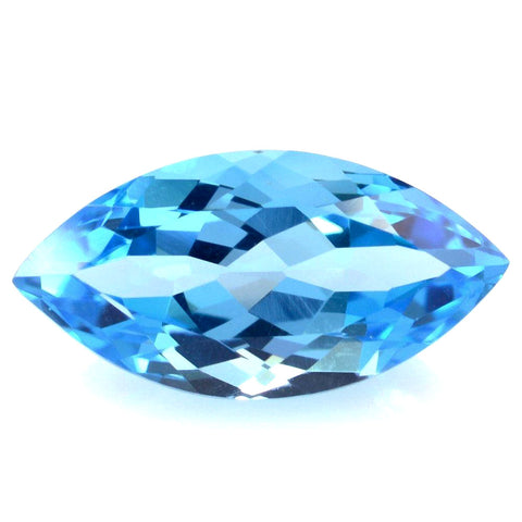 Swiss blue topaz marquise cut 12x6mm natural gemstone