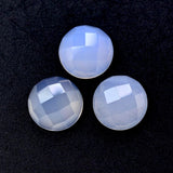 natural chalcedony round checkerboard cabochon 8mm gemstone