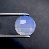 natural chalcedony round checkerboard cabochon 10mm gemstone