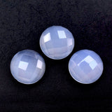 natural chalcedony round checkerboard cabochon 10mm jewel