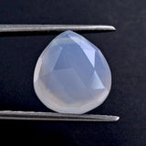 natural chalcedony pear briolette rose cut 13x12mm loose jewel