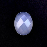natural chalcedony oval checkerboard cut cabochon 9x7mm jewel
