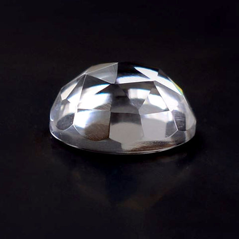 crystal quartz round rose cut cabochon 8mm loose gemstone